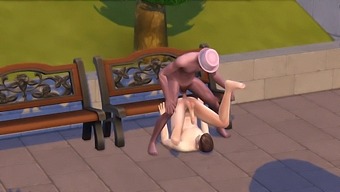 Two Gay Men Have Sex In A Park Using The Sims 4