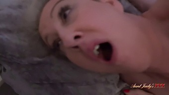 Horny Stepmom Mrs. Maggie Moon Gets Caught Masturbating By Stepson