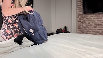Amateur Stepmom And Stepson Share A Hotel Room Bed